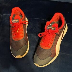 Puma Red and Black Athletic Shoes